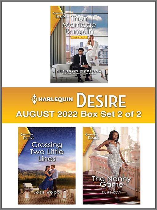 Title details for Harlequin Desire: August 2022 Box Set 2 of 2 by Shannon McKenna - Wait list